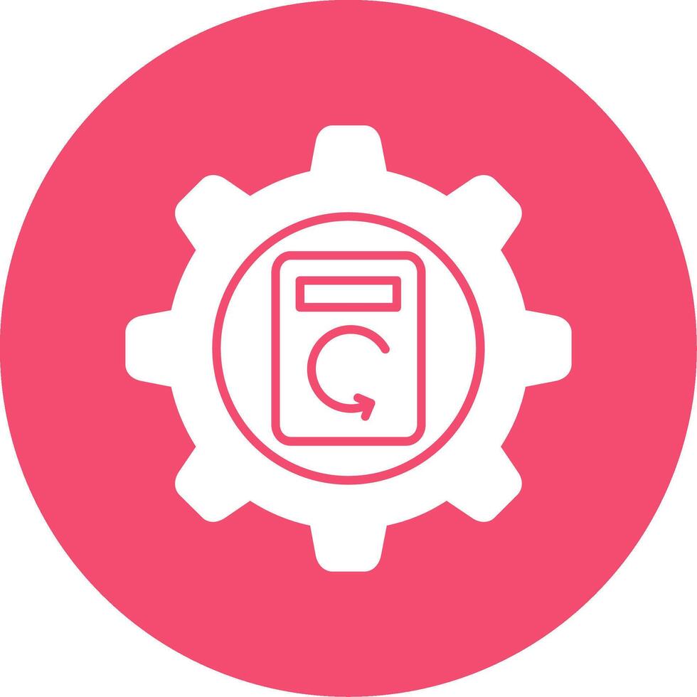 Process Data Glyph Circle Icon vector