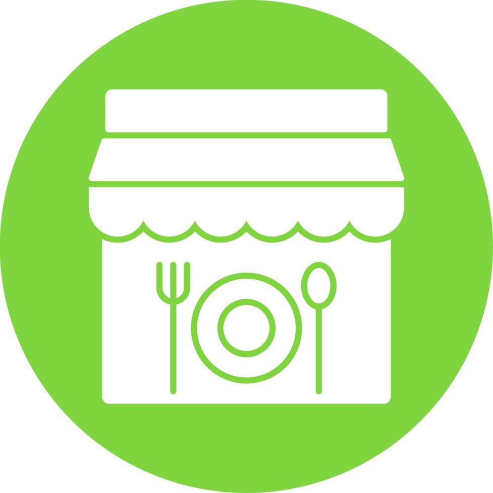 Restaurant Glyph Circle Icon vector