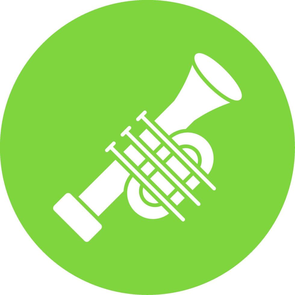 Trumpet Glyph Circle Icon vector