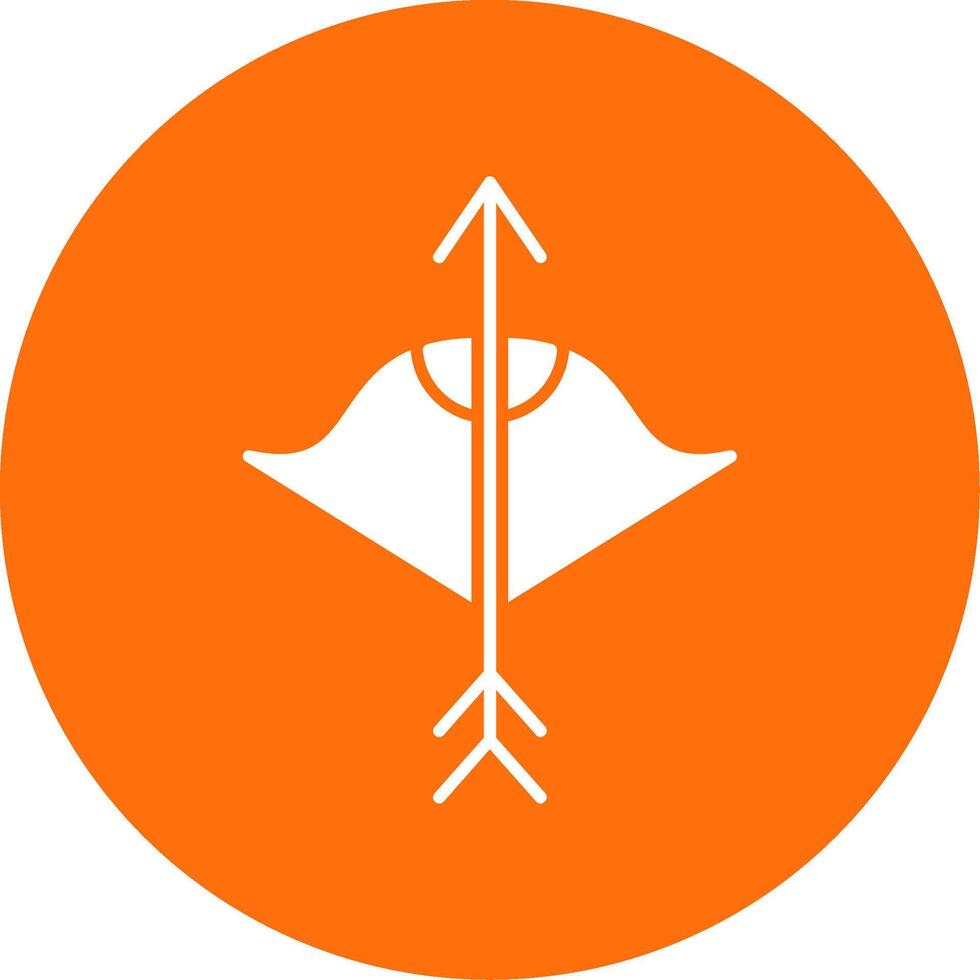 Crossbow Glyph Circle Icon vector