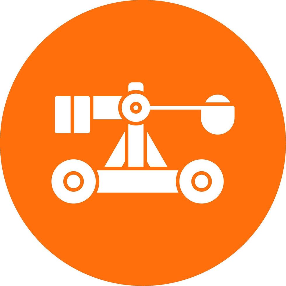 Catapult Glyph Circle Icon vector