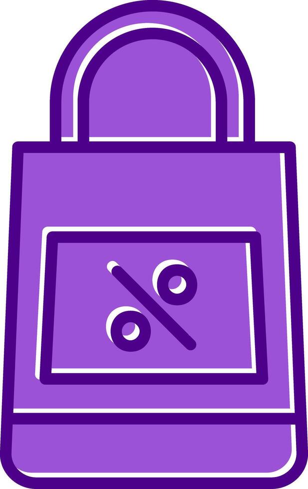 icono de vector de bolsa de compras