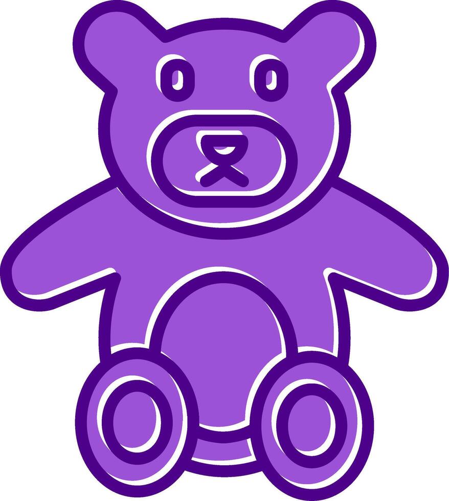 icono de vector de oso de peluche