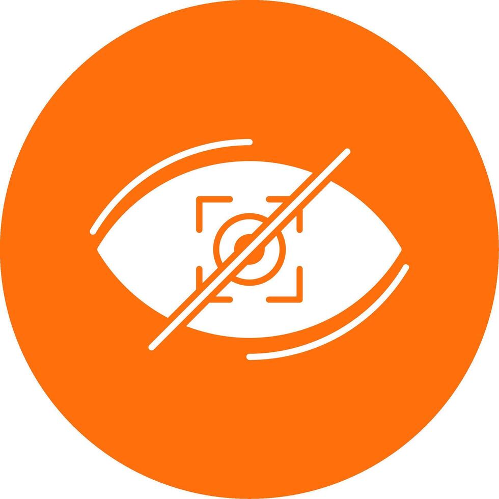 Visibility Off Glyph Circle Icon vector
