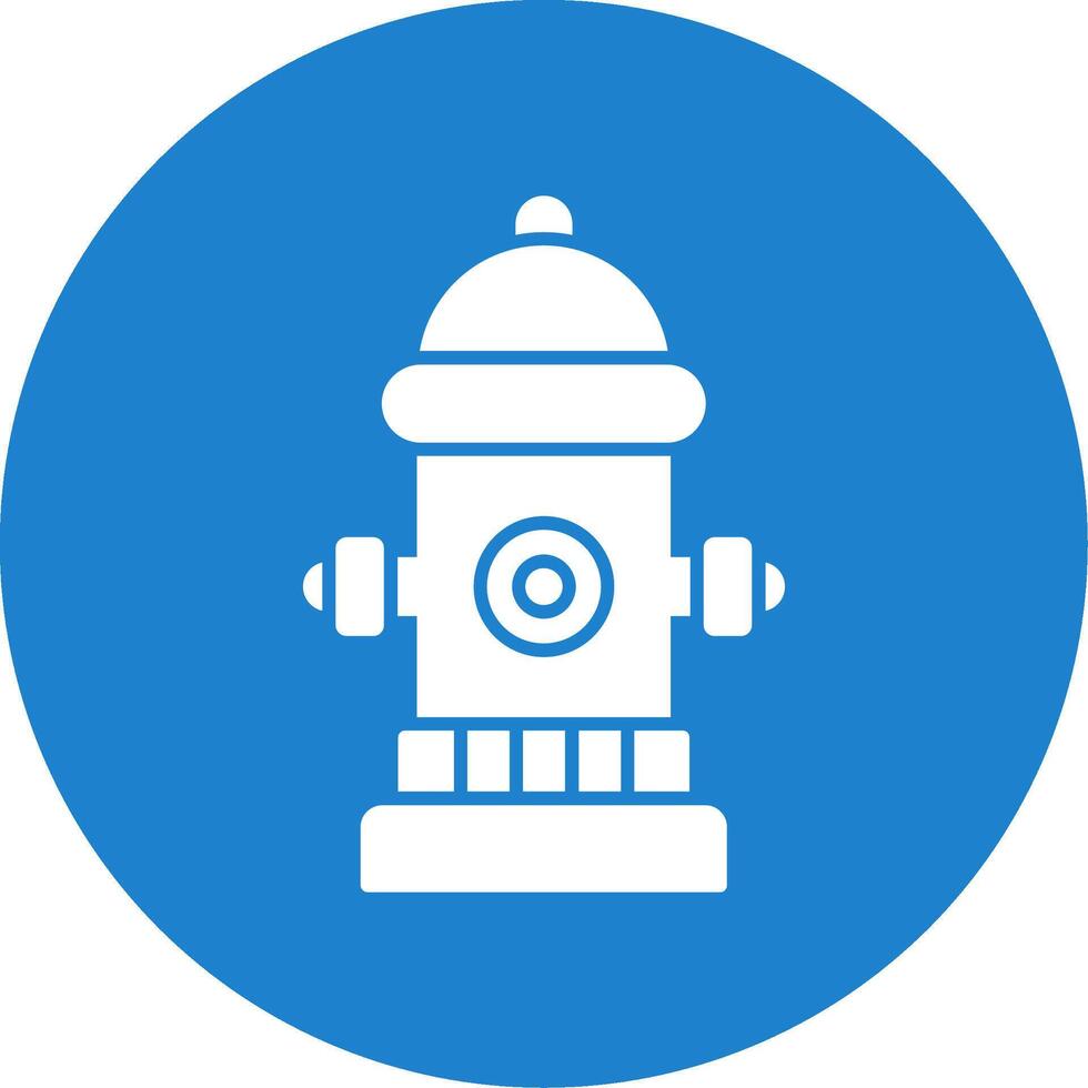 Fire Hydrant Glyph Circle Icon vector
