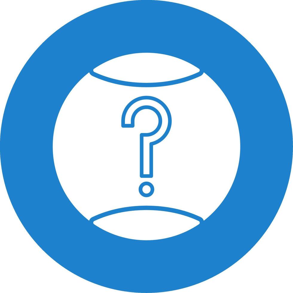 Question Glyph Circle Icon vector