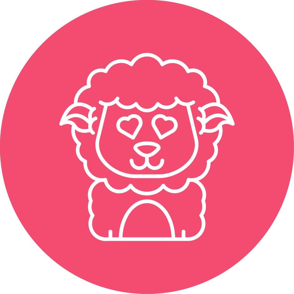 In love Linear Circle Multicolor Design Icon vector