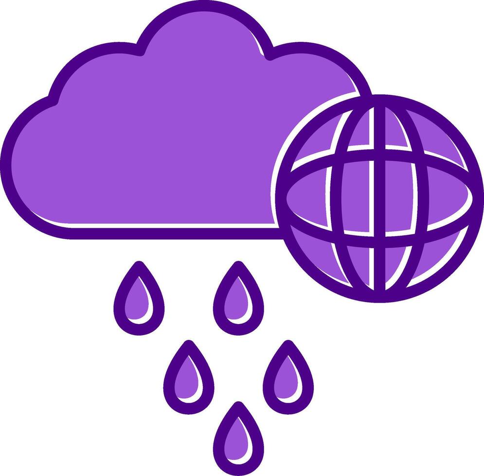 World Rainy day Vector Icon