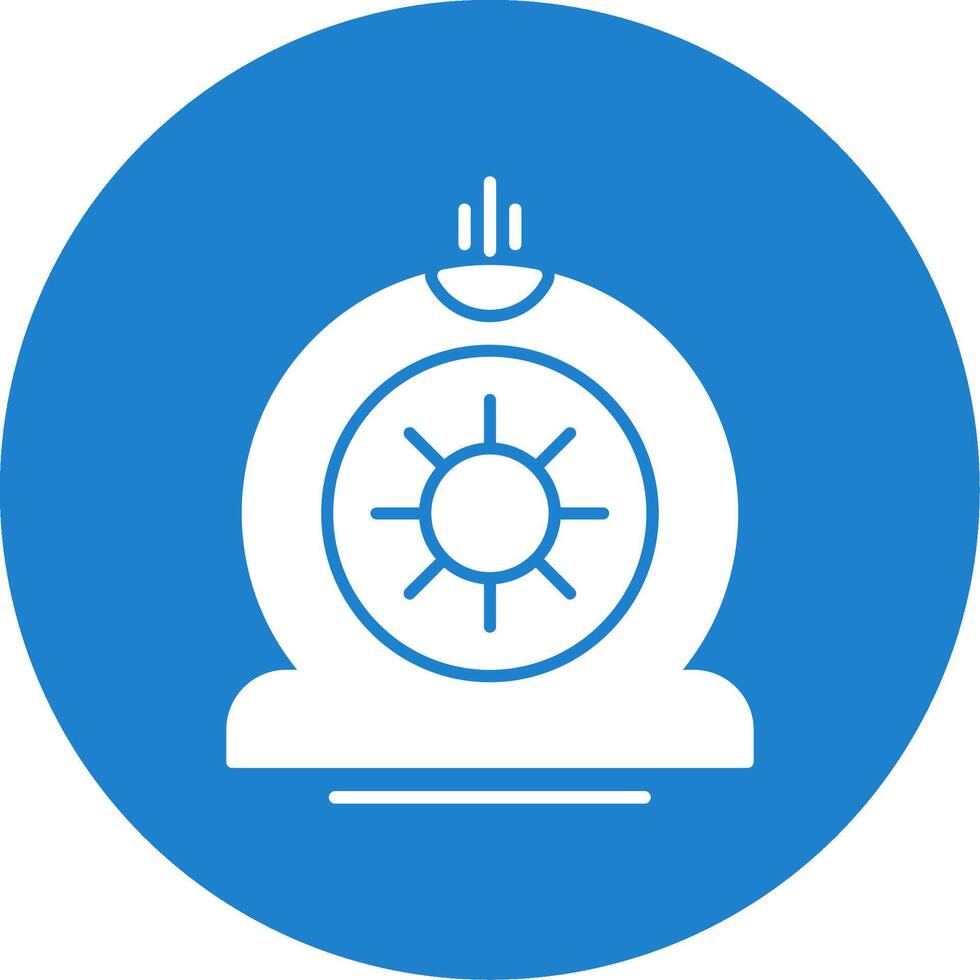 Flat Tire Glyph Circle Icon vector