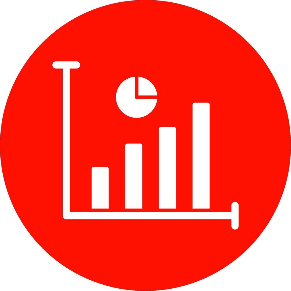 Statistics Glyph Circle Icon vector