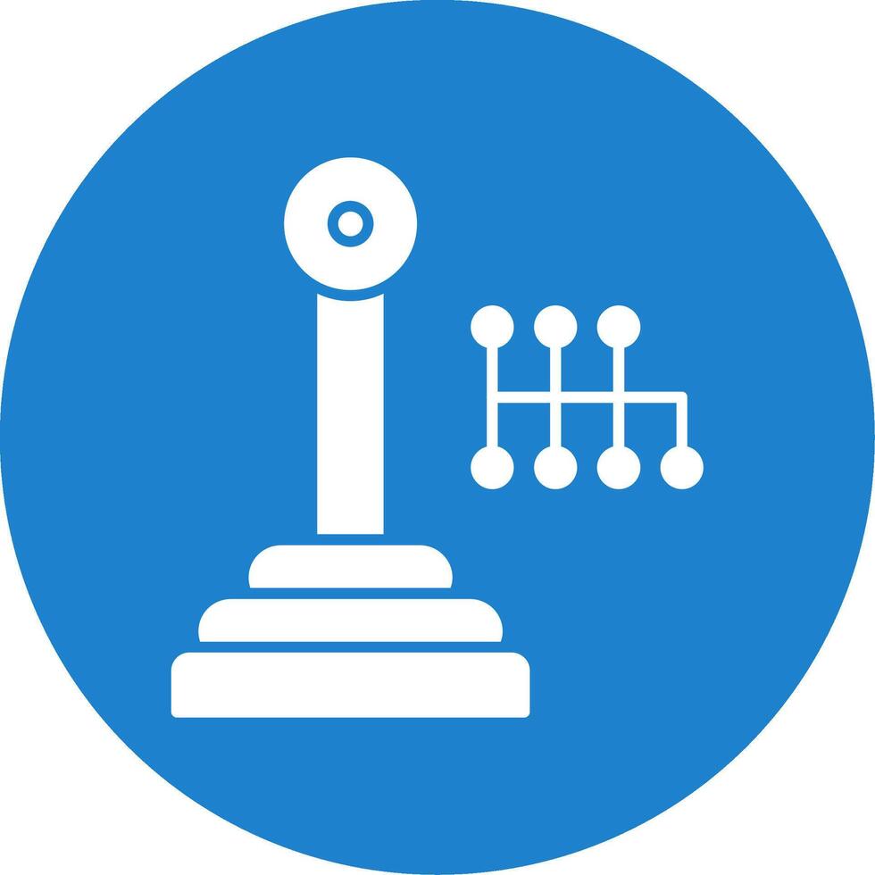 Gearshift Glyph Circle Icon vector