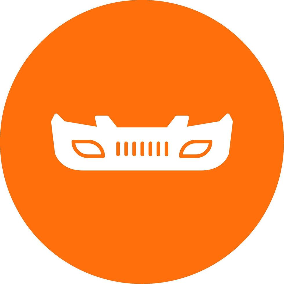 Bumper Glyph Circle Icon vector