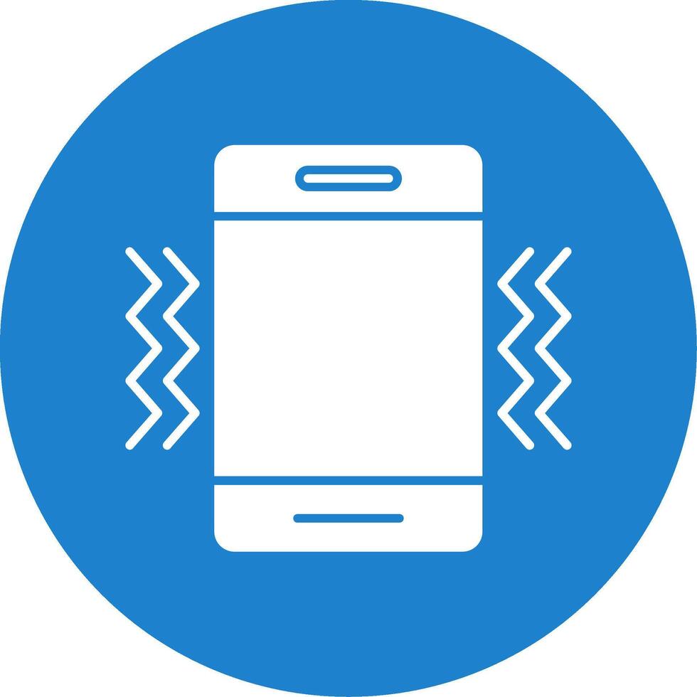Vibration Glyph Circle Icon vector