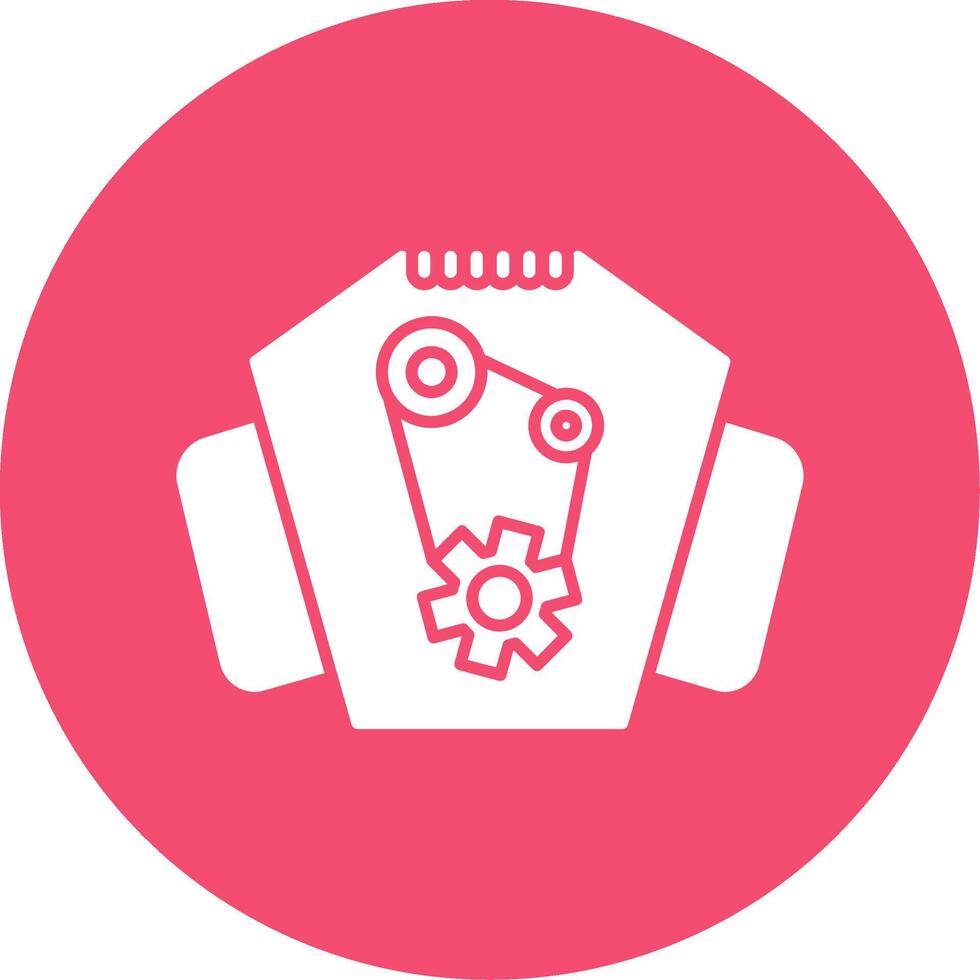 Engine Glyph Circle Icon vector
