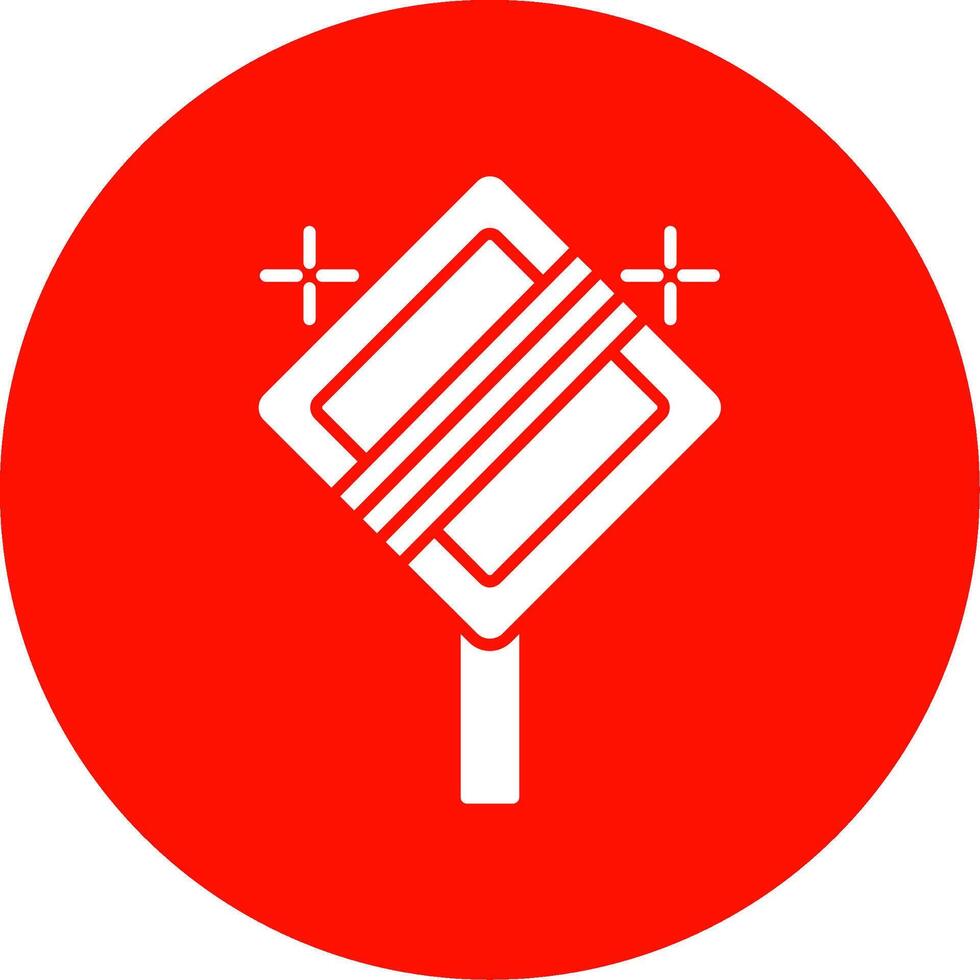 End Of Priority Glyph Circle Icon vector