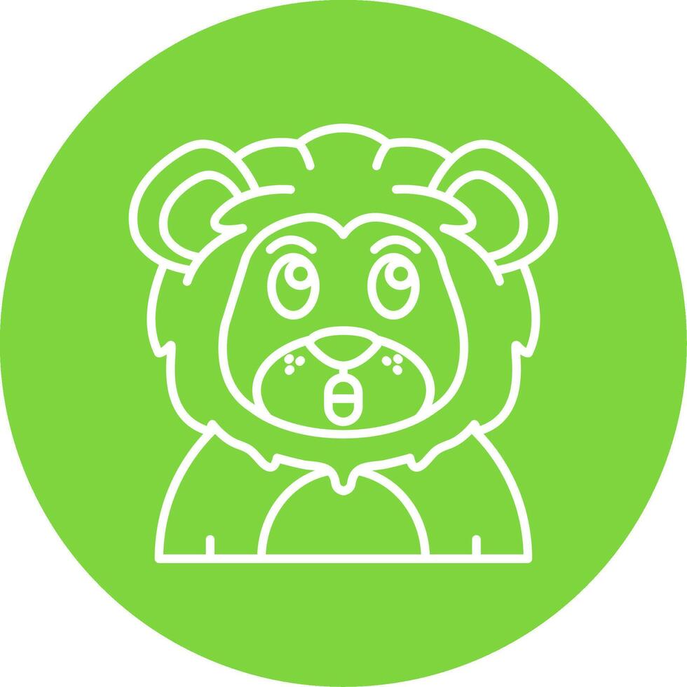 Surprised Linear Circle Multicolor Design Icon vector