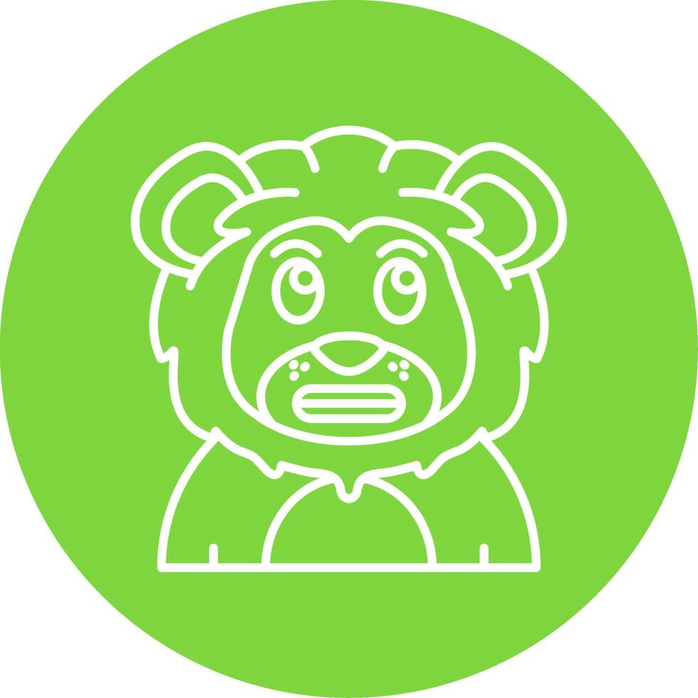 Shocked Linear Circle Multicolor Design Icon vector