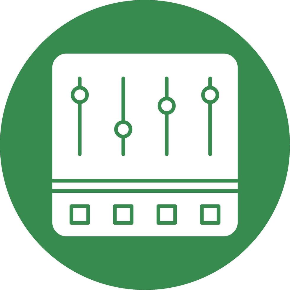 Control Panel Glyph Circle Icon vector