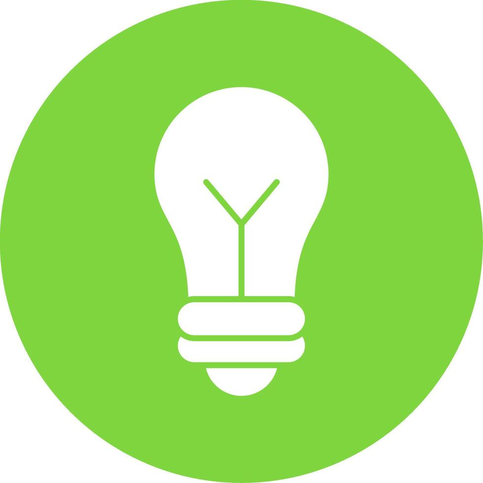 Idea Glyph Circle Icon vector