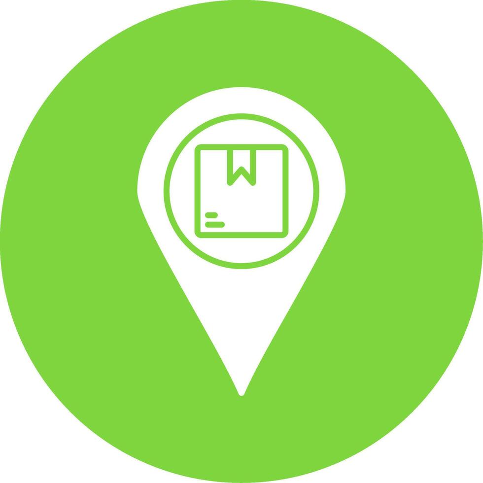 Tracking Glyph Circle Icon vector