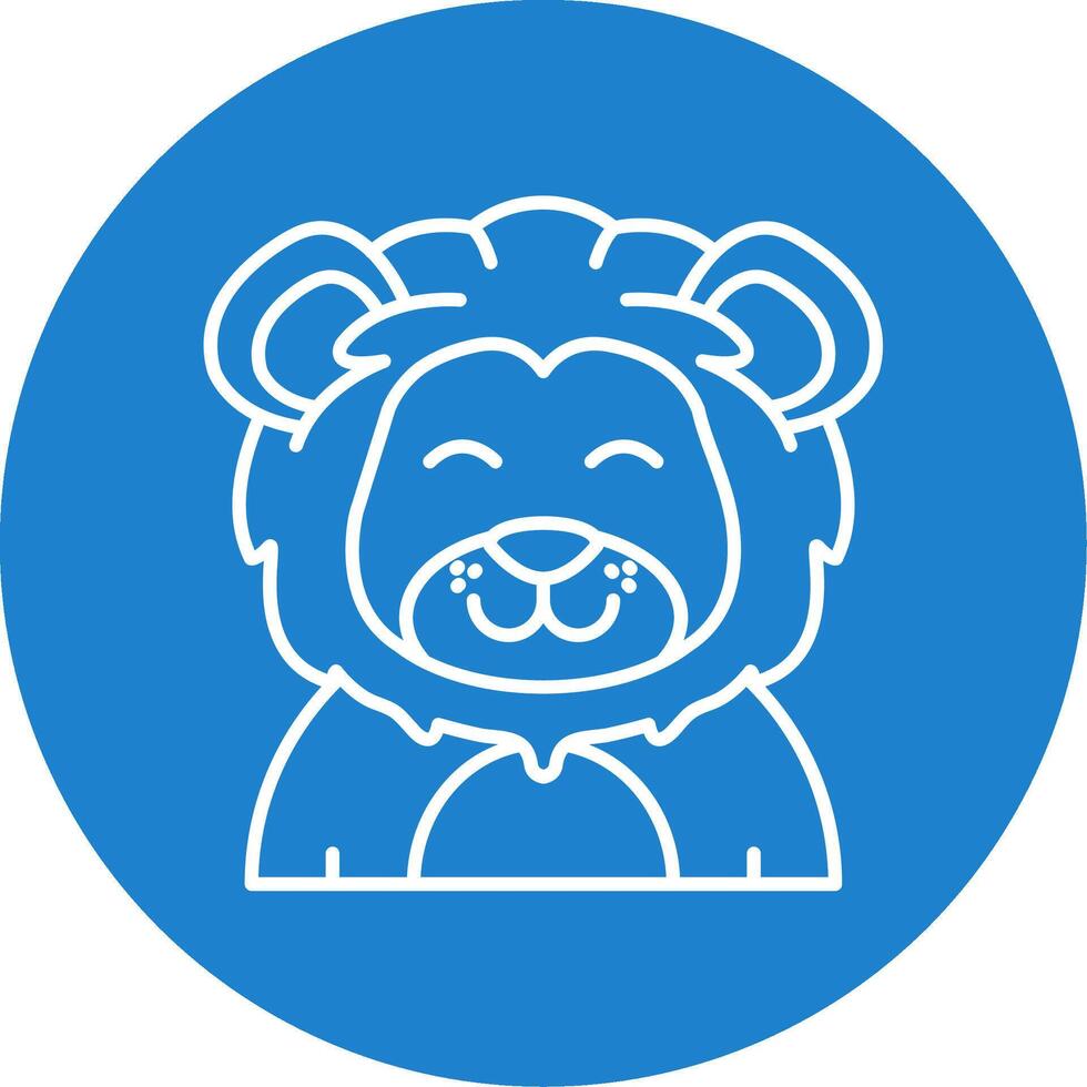 Happy Linear Circle Multicolor Design Icon vector