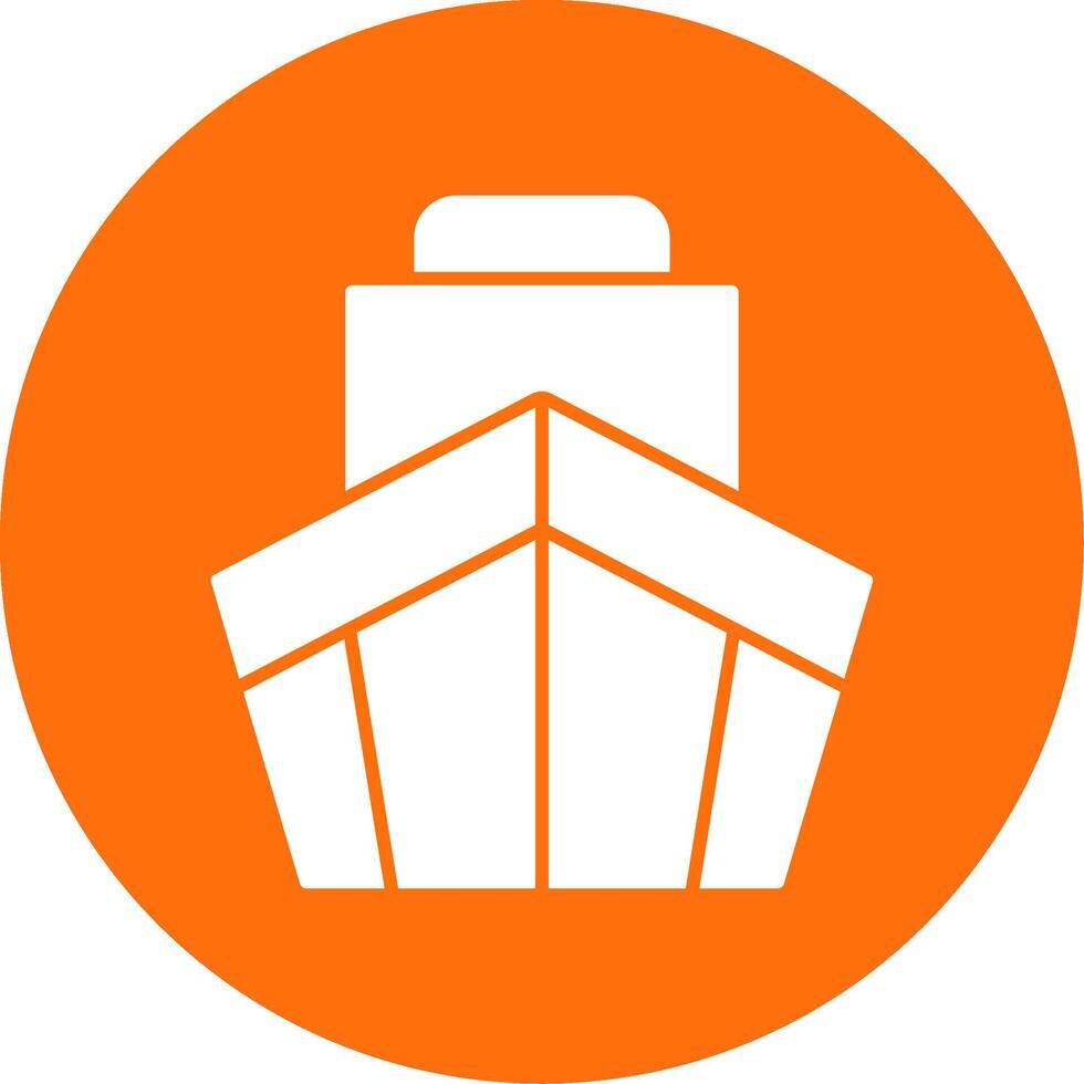 Cargo Glyph Circle Icon vector