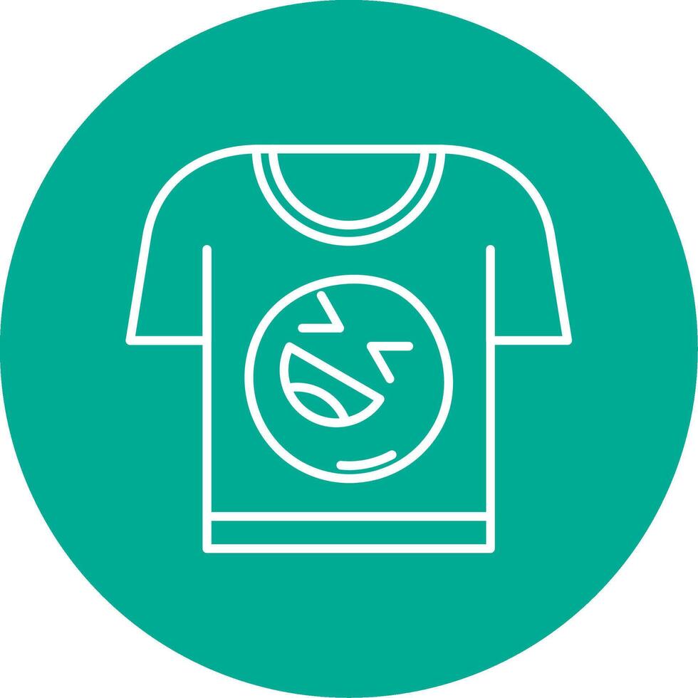 Tee Linear Circle Multicolor Design Icon vector