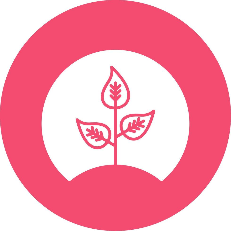 Eco Sprout Glyph Circle Icon vector