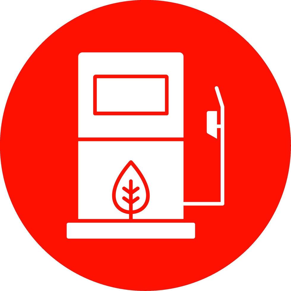 Bio Fuel Glyph Circle Icon vector