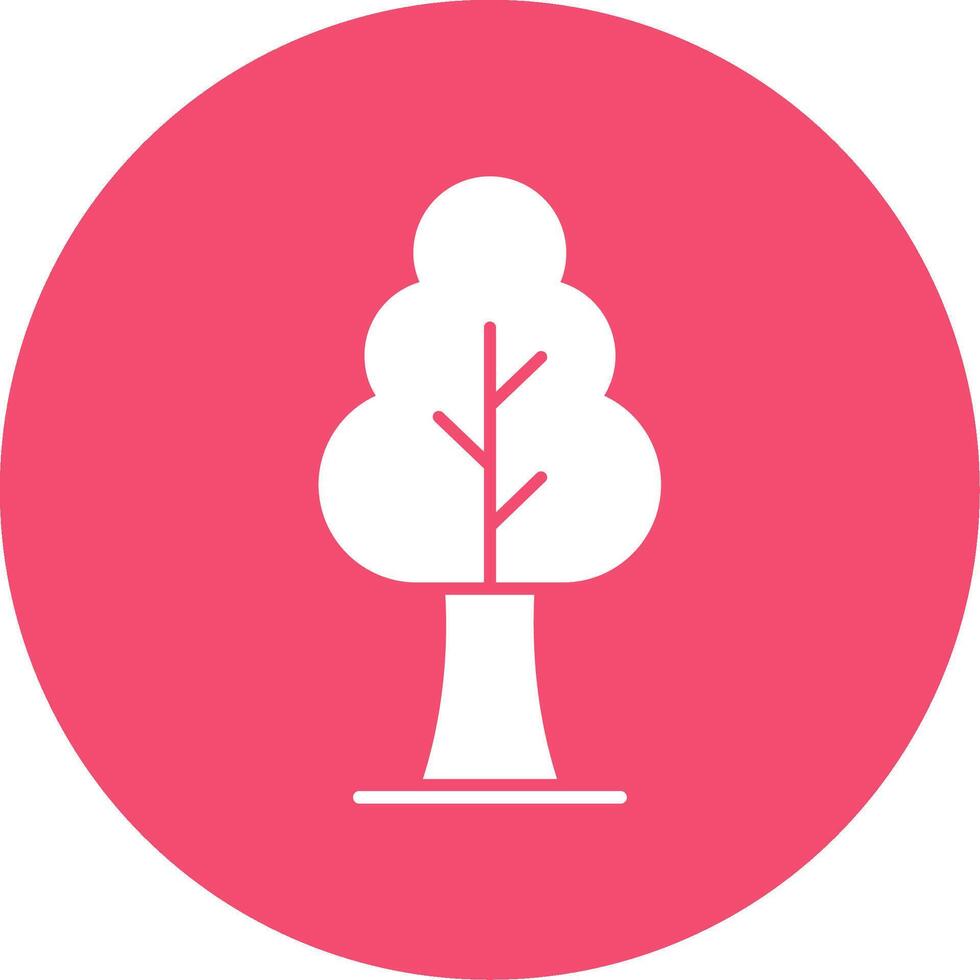 Tree Glyph Circle Icon vector