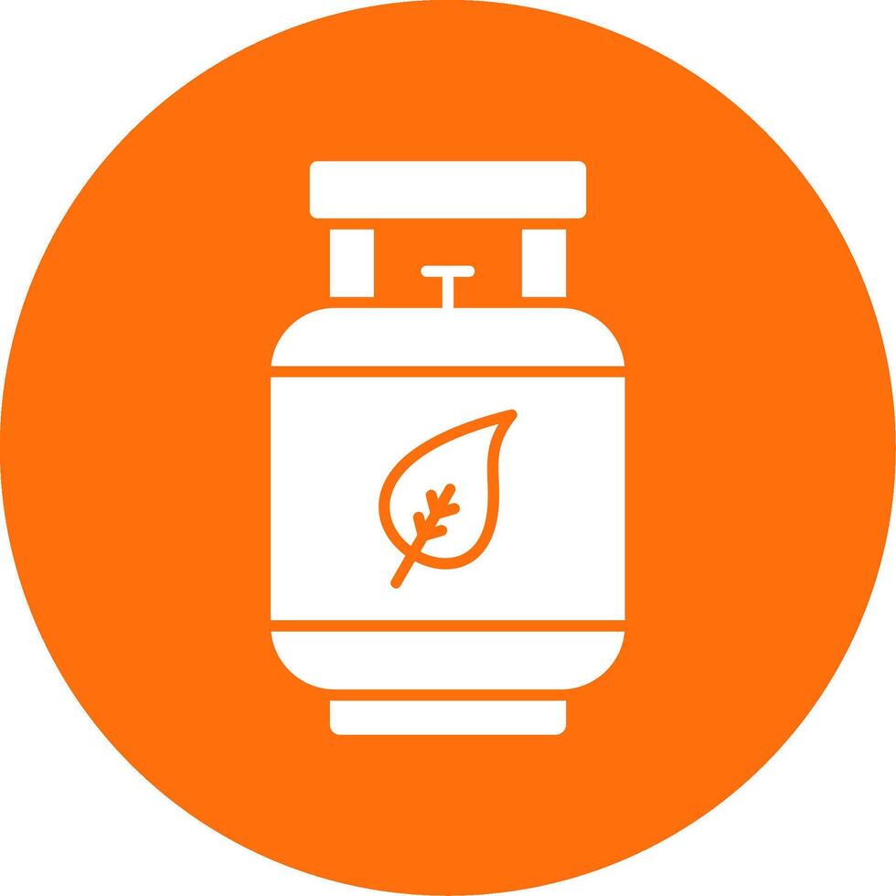 Eco Gas Glyph Circle Icon vector