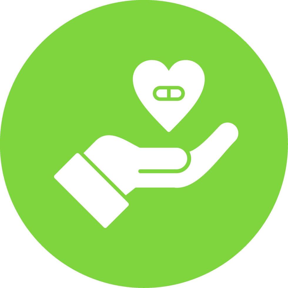 Medical Glyph Circle Icon vector