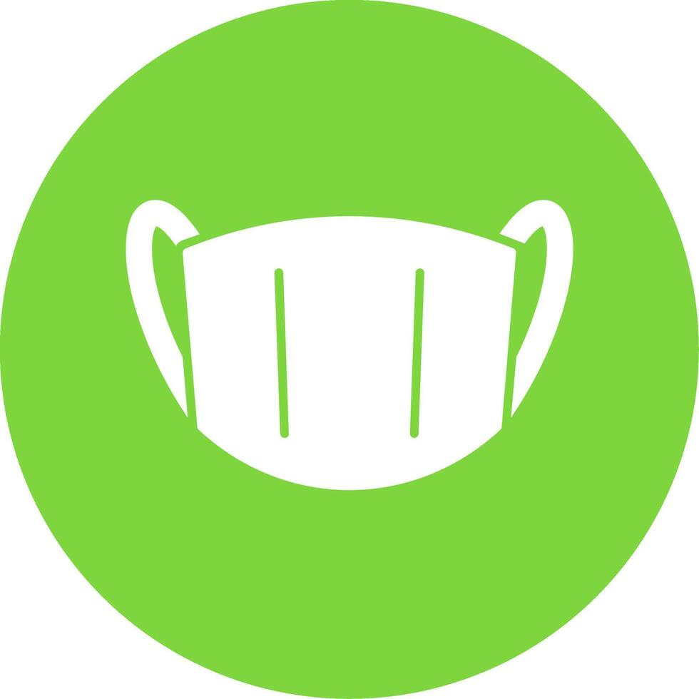 Medical Mask Glyph Circle Icon vector