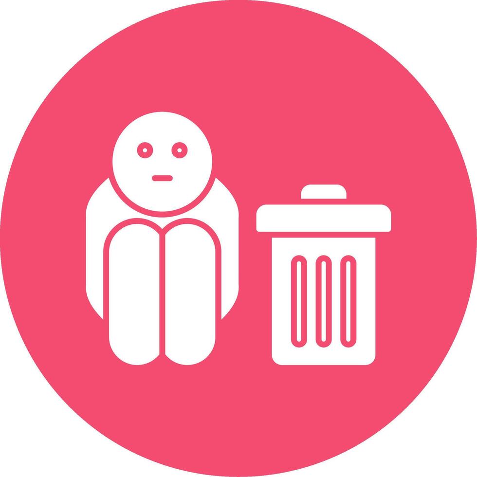Scavenger Glyph Circle Icon vector