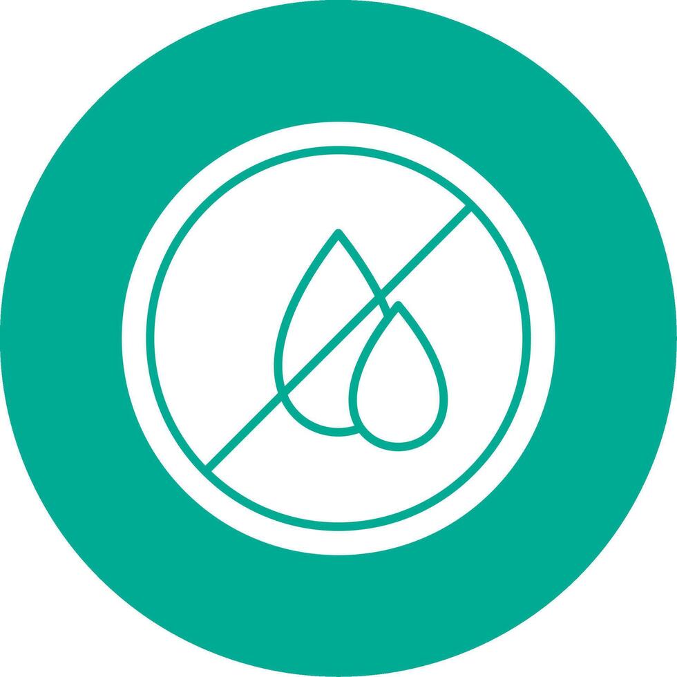 Water Scarcity Glyph Circle Icon vector