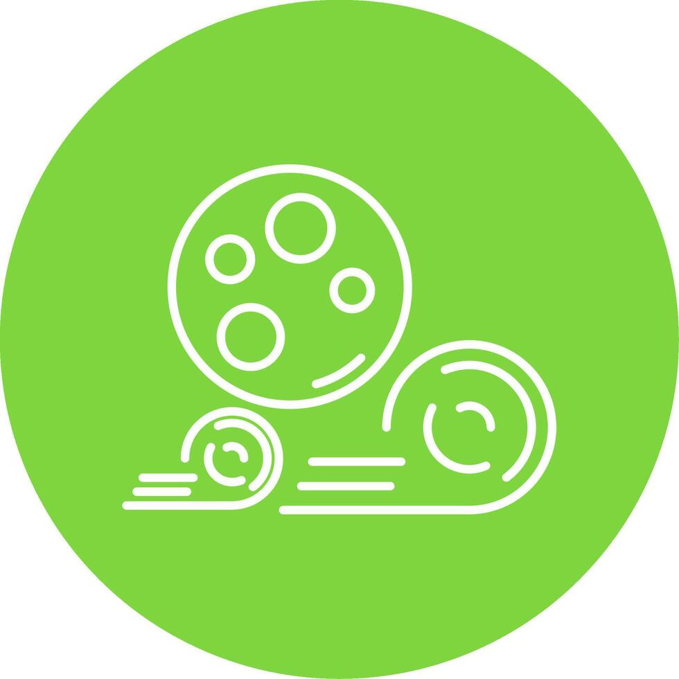 Wind Linear Circle Multicolor Design Icon vector