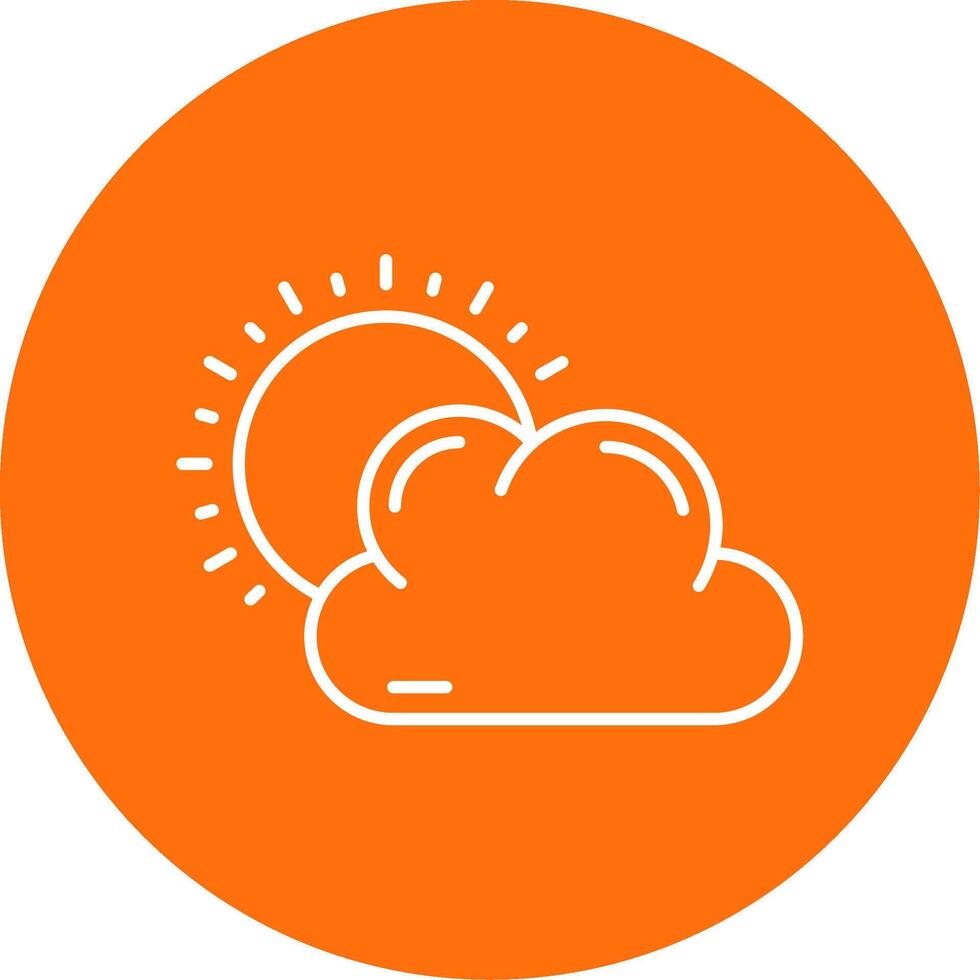 Weather Linear Circle Multicolor Design Icon vector