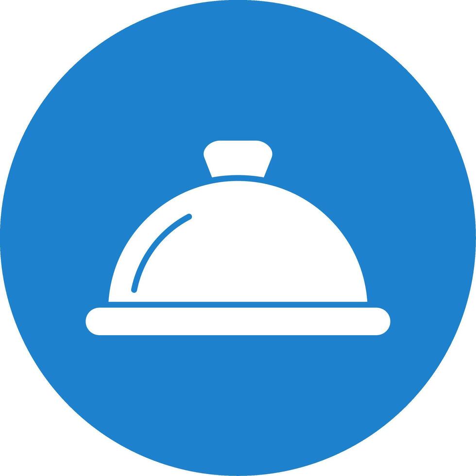 Dishes Glyph Circle Icon vector