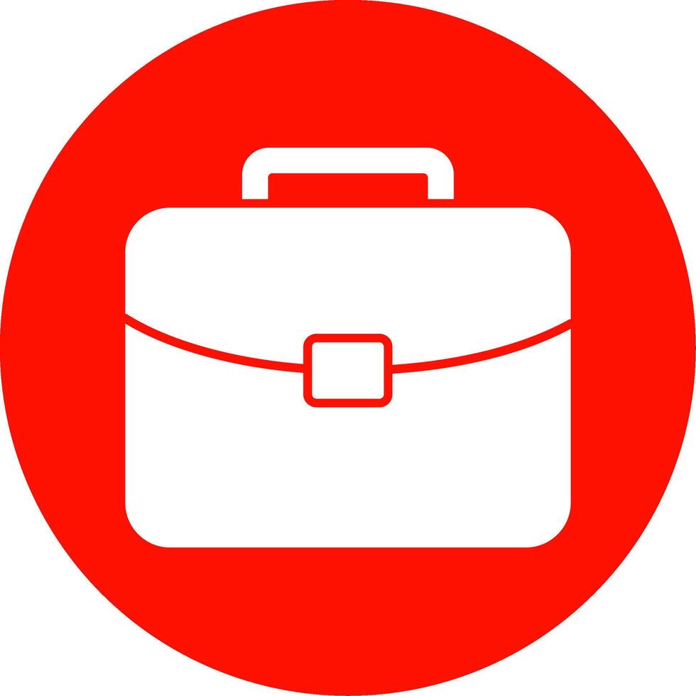 Brief Glyph Circle Icon vector