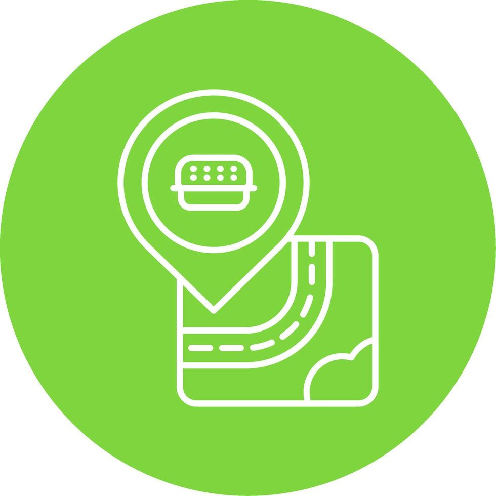 Food Linear Circle Multicolor Design Icon vector