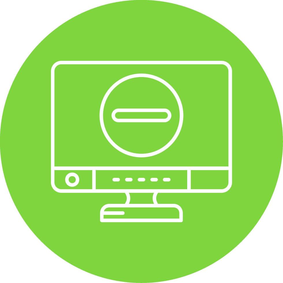 Remove Linear Circle Multicolor Design Icon vector
