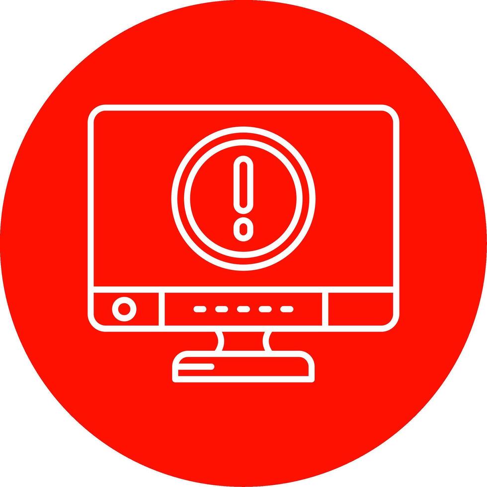 Error Linear Circle Multicolor Design Icon vector