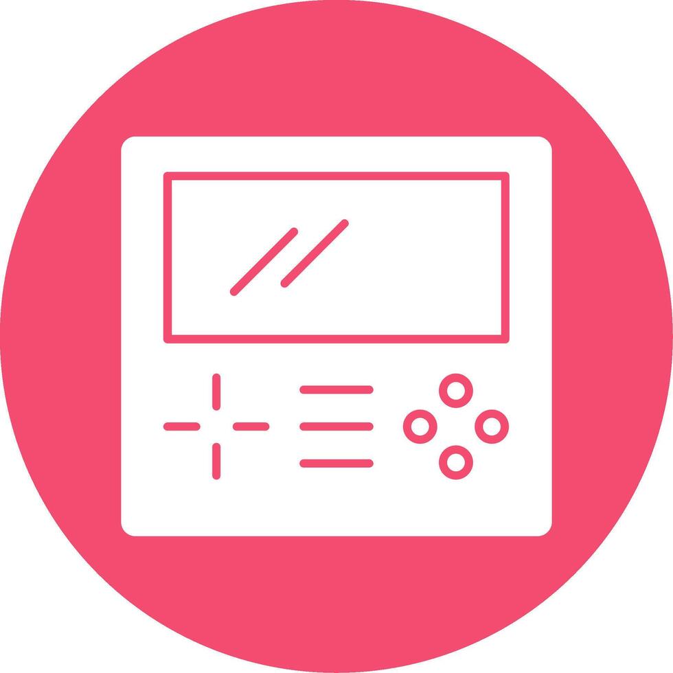 Gameboy Glyph Circle Icon vector