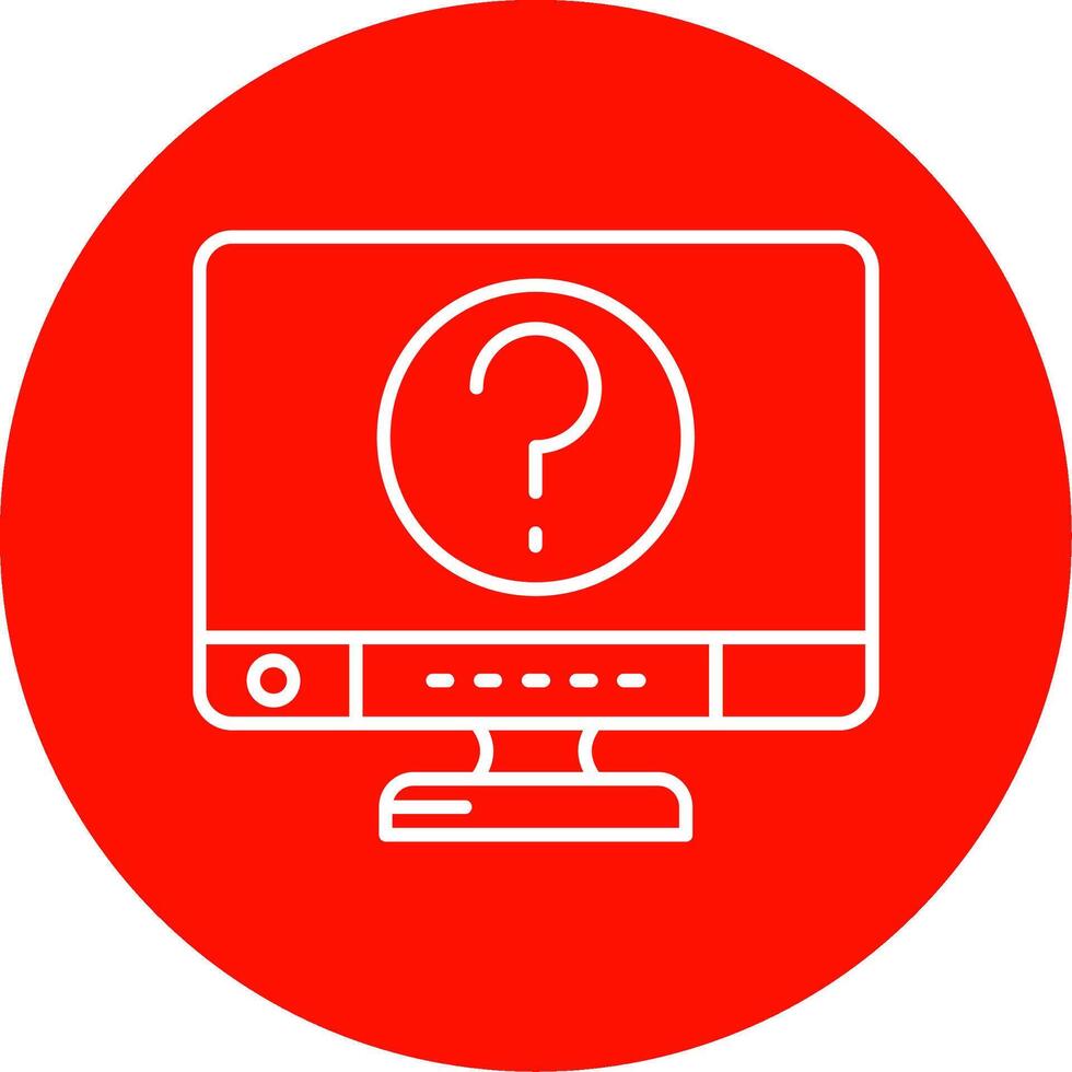 Question Linear Circle Multicolor Design Icon vector