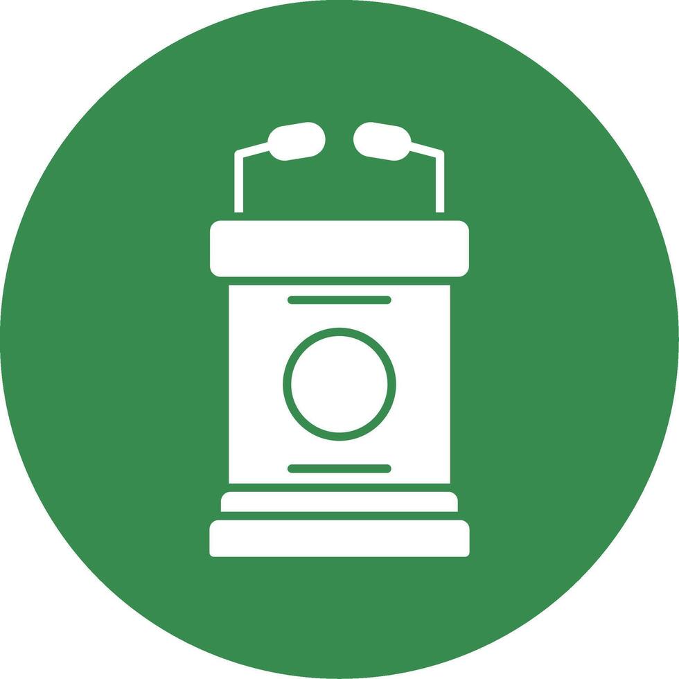 Lectern Glyph Circle Icon vector