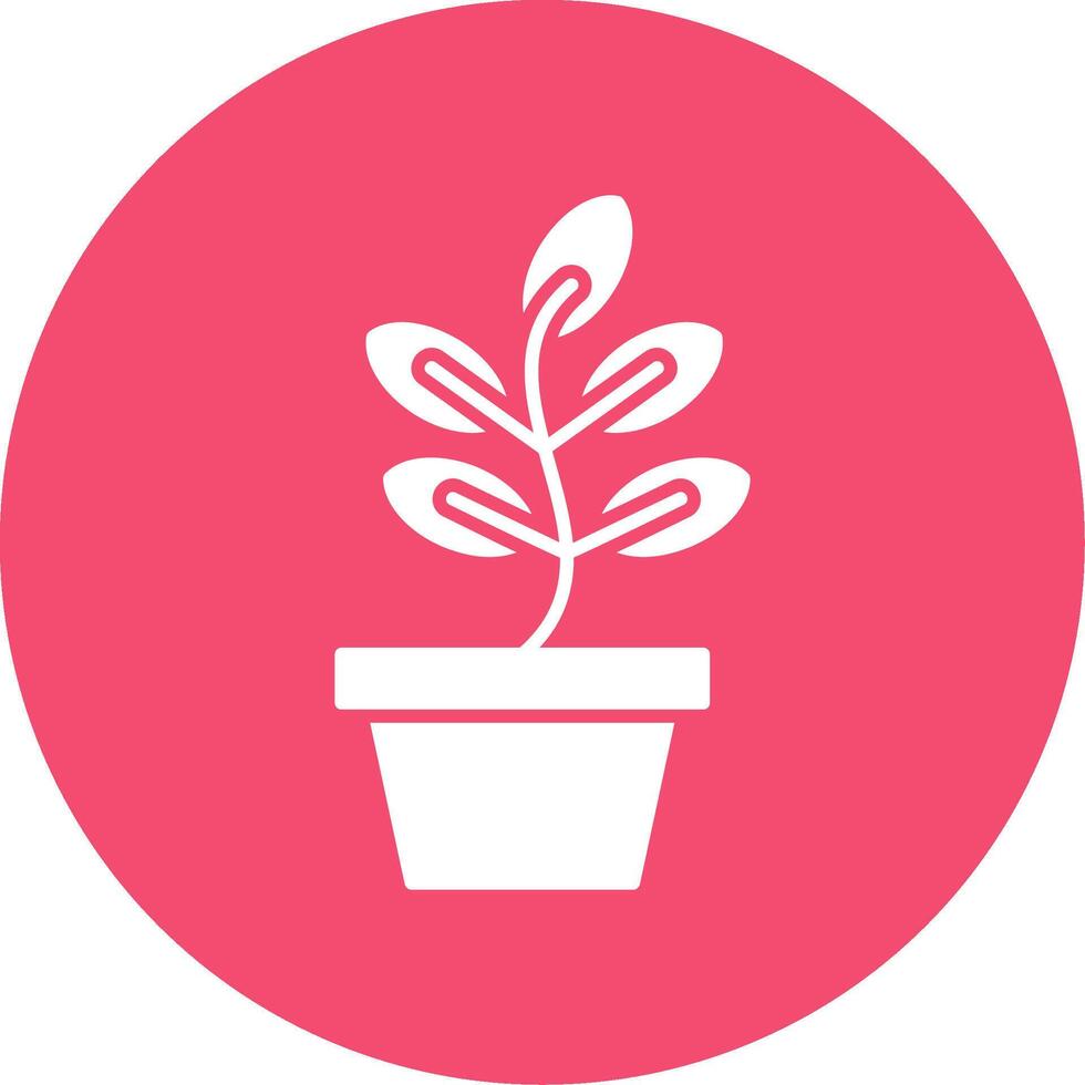 Plant Glyph Circle Icon vector