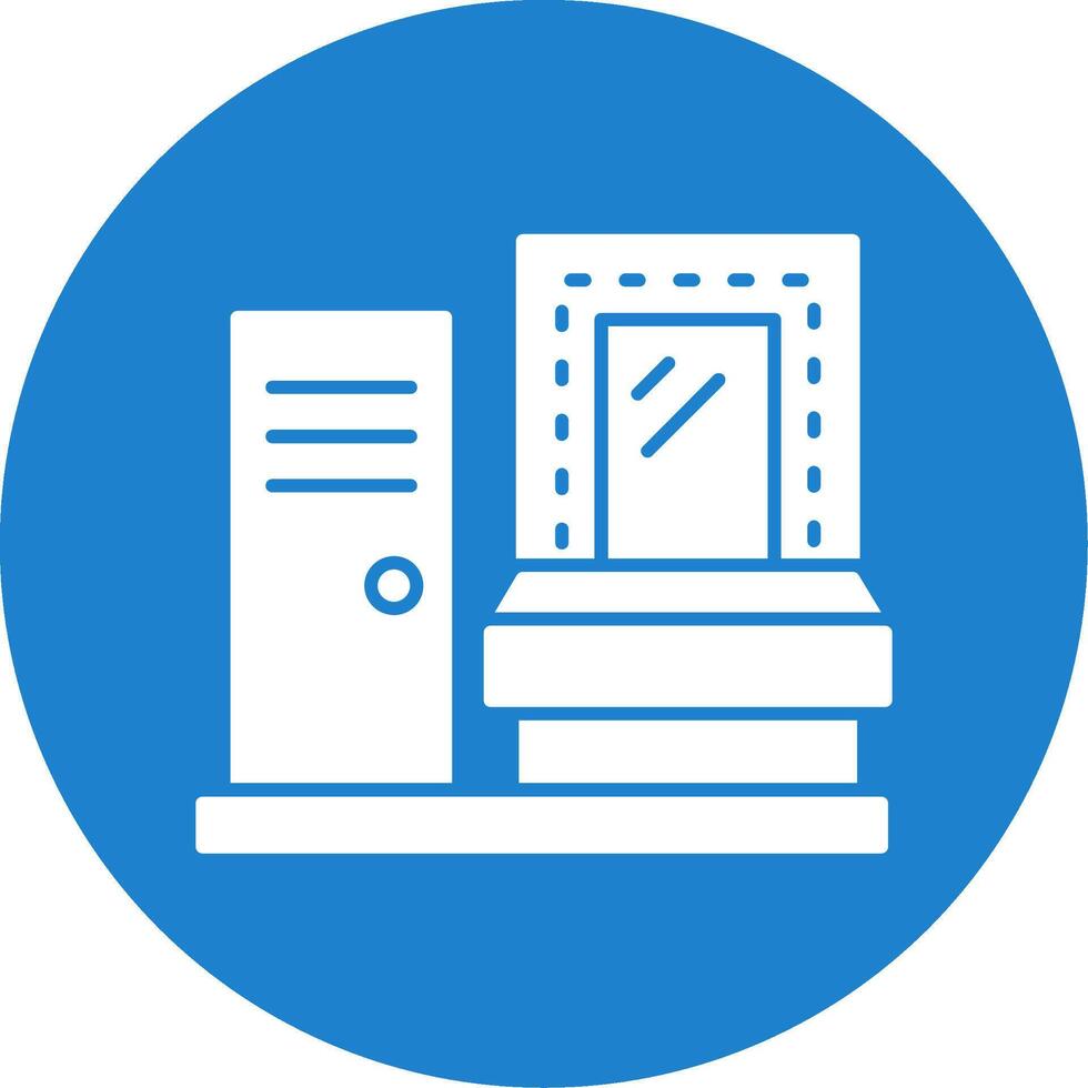 Dressing Room Glyph Circle Icon vector