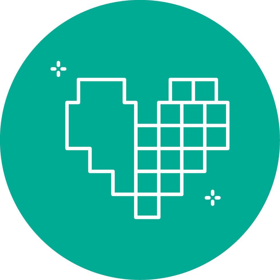 Pixel Linear Circle Multicolor Design Icon vector