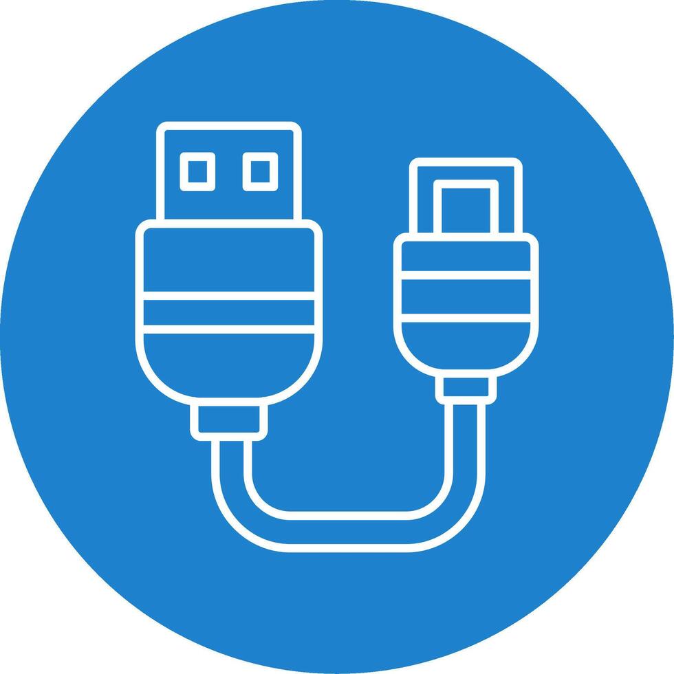 USB lineal circulo multicolor diseño icono vector