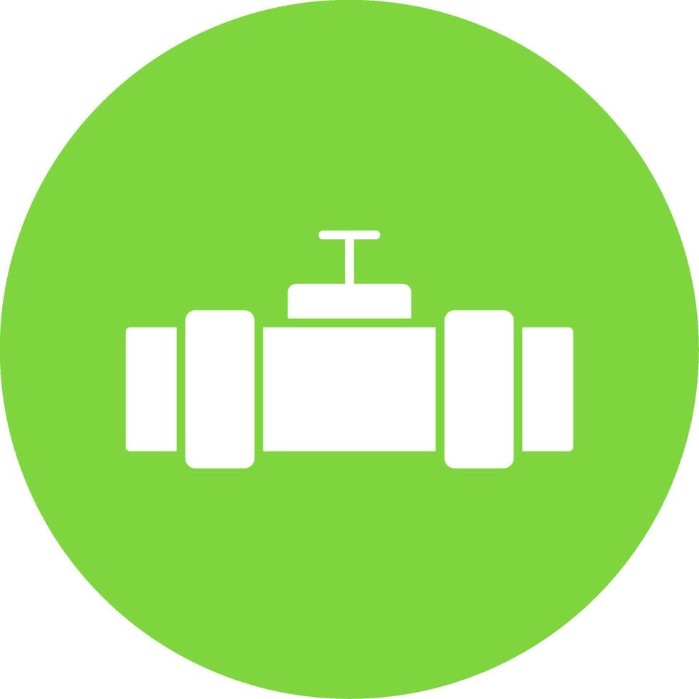 Pipe Glyph Circle Icon vector